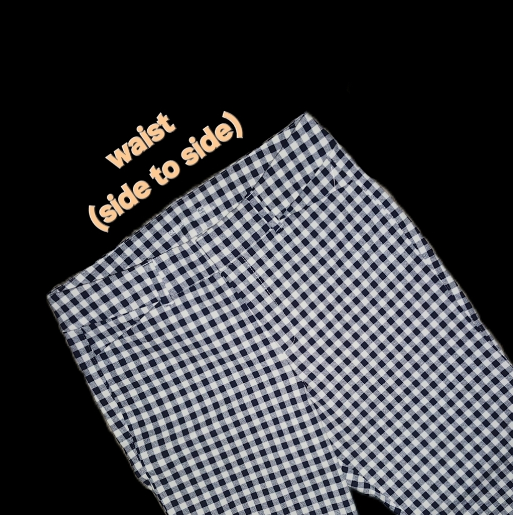 (3/$25) Old Navy Blue Plaid Pants - Picture 4 of 4